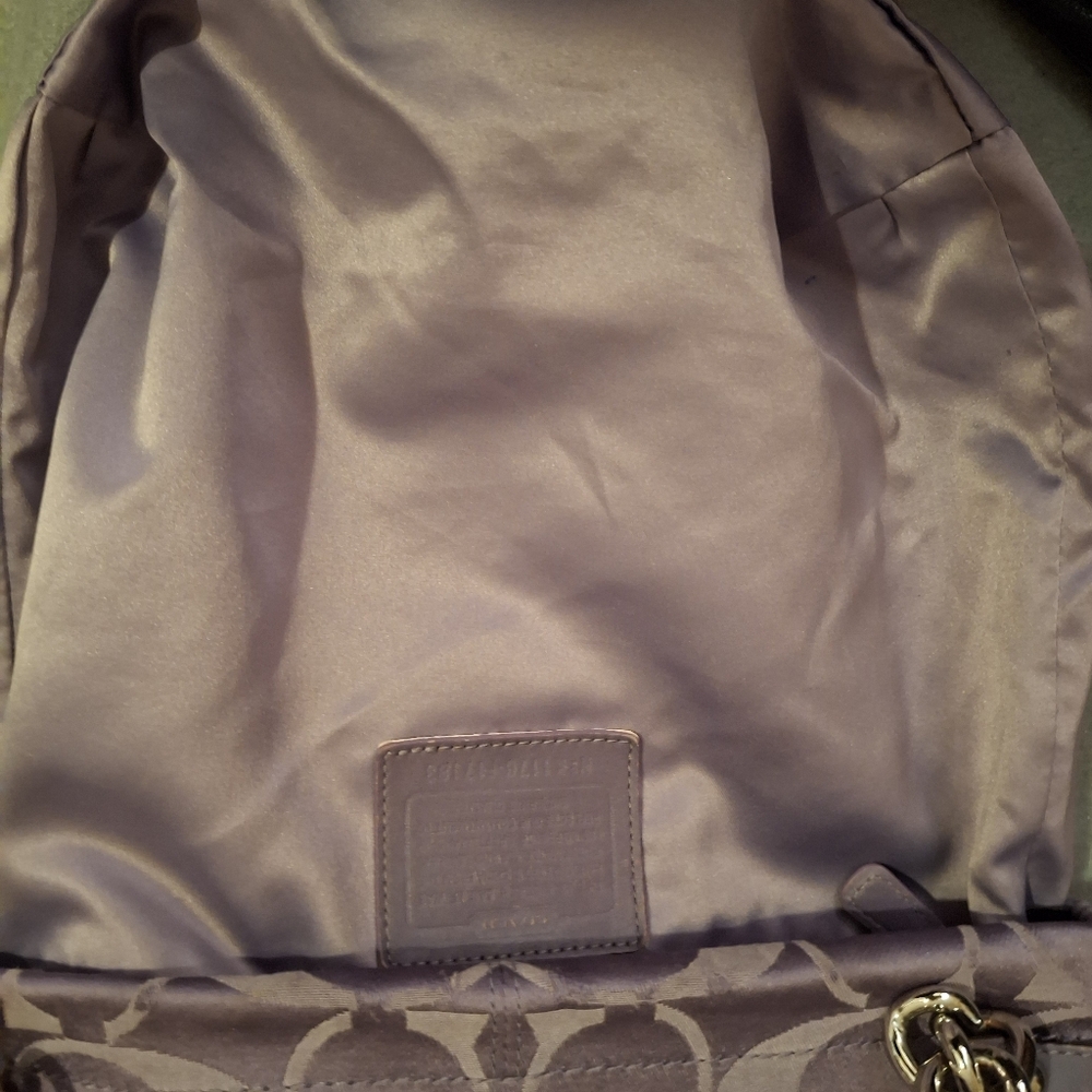 Coach Purple Shoulder Bag with Signature Monogram - Picture 12 of 14